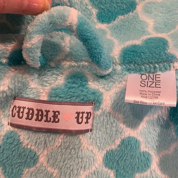 Women's Blue Patterned Robe - Picture 2 of 5